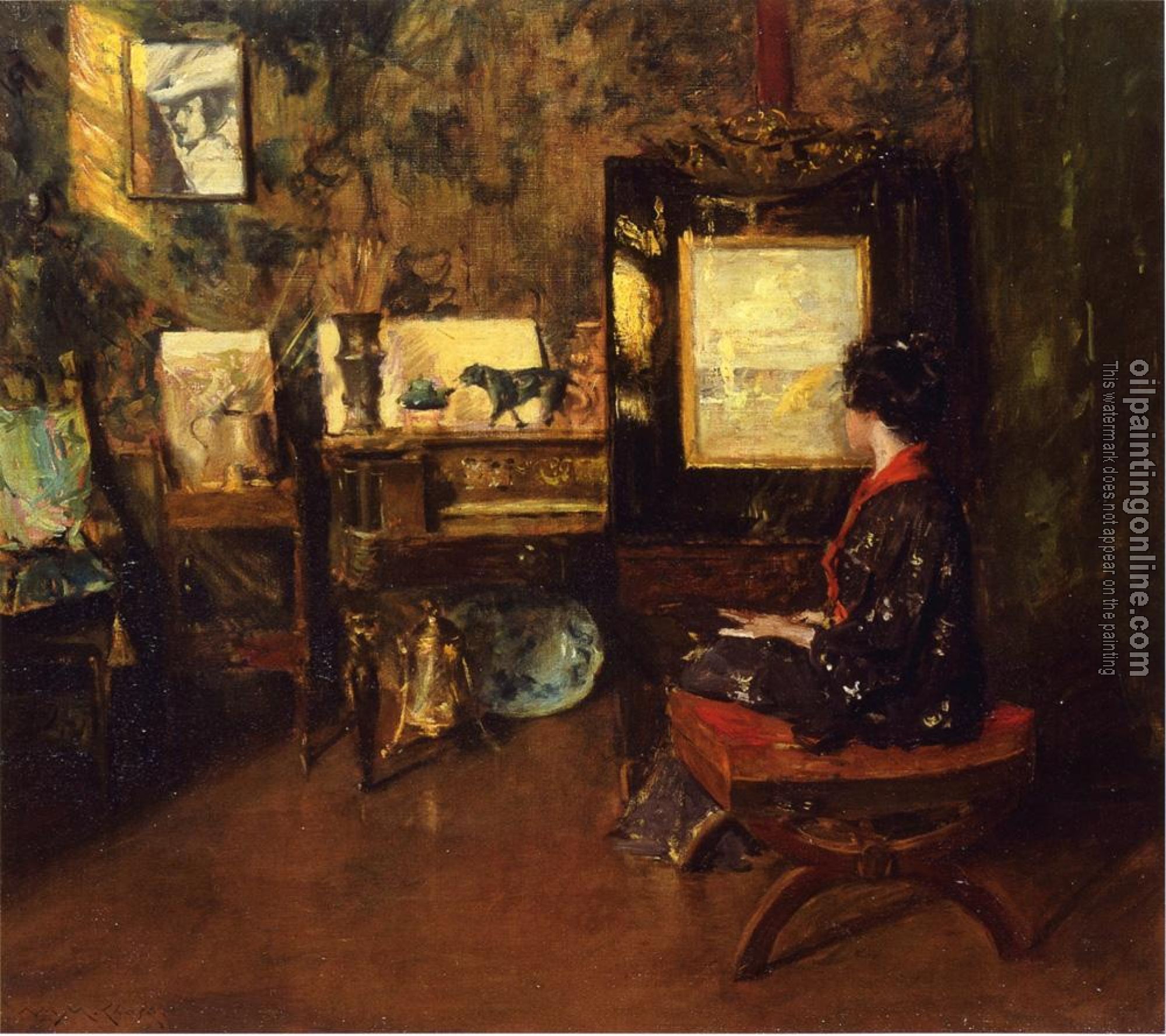 Chase, William Merritt - Alice in the Shinnecock Studio